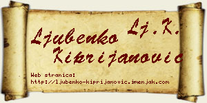 Ljubenko Kiprijanović vizit kartica